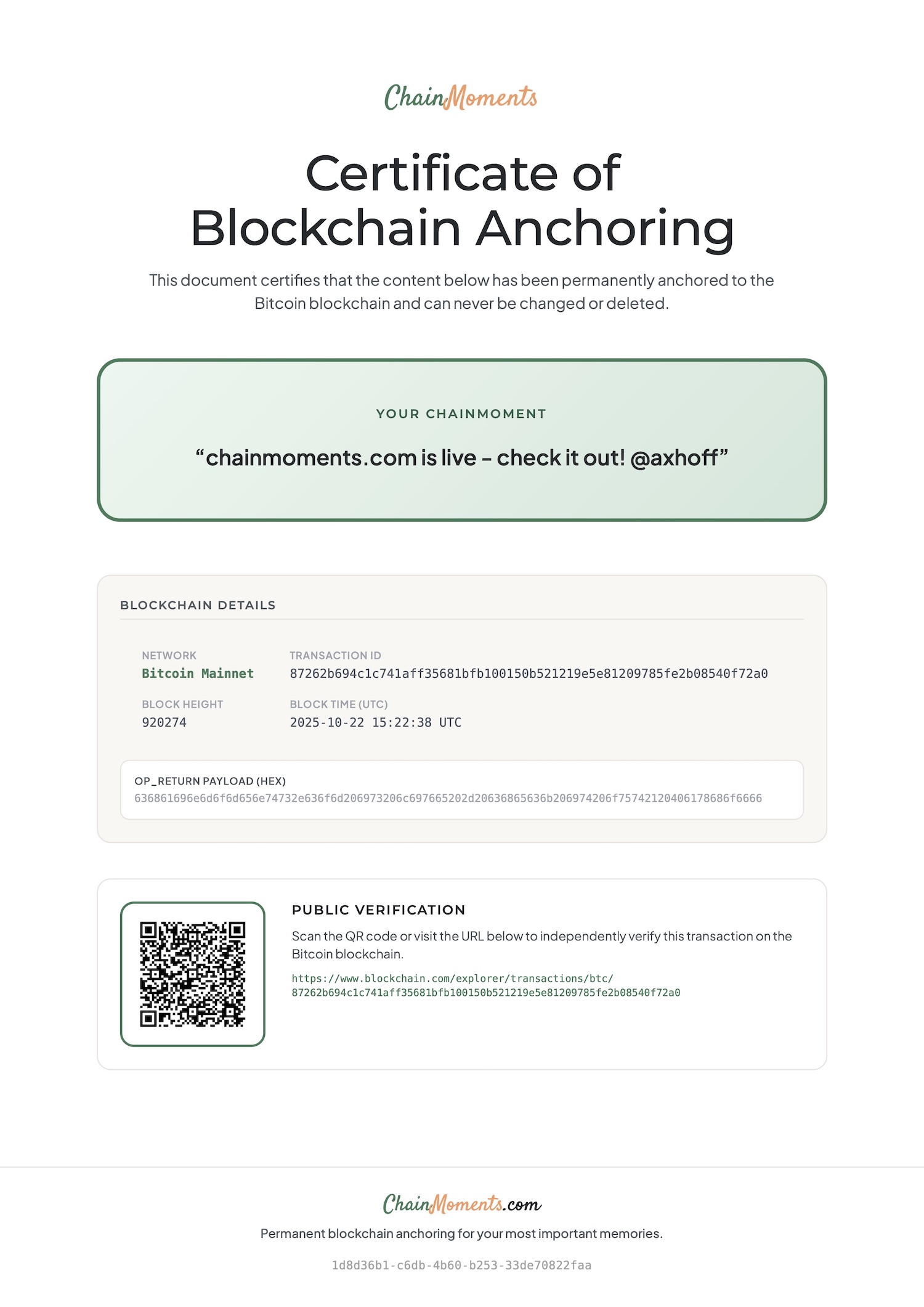 PDF Certificate Preview